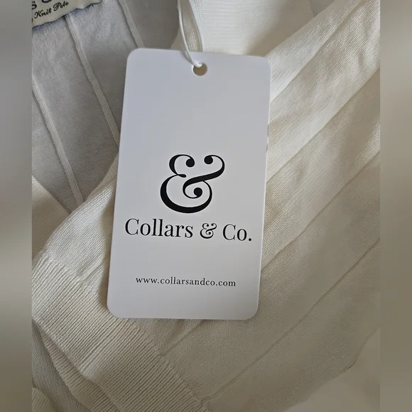 Nwt Collars & Co Mens Luxury Knit Polo Shirt Sweater Medium Beige - Picture 7 of 7